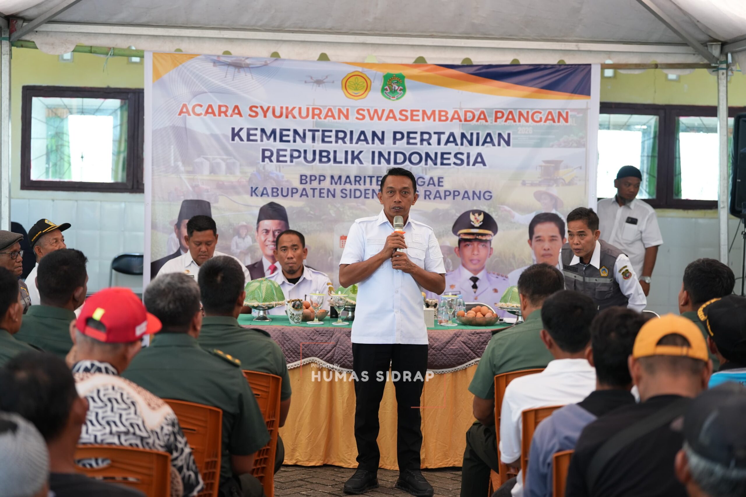 Lewat Daring, Bupati Sidrap dan Petani Ikuti Pengumuman Swasembada Pangan Nasional