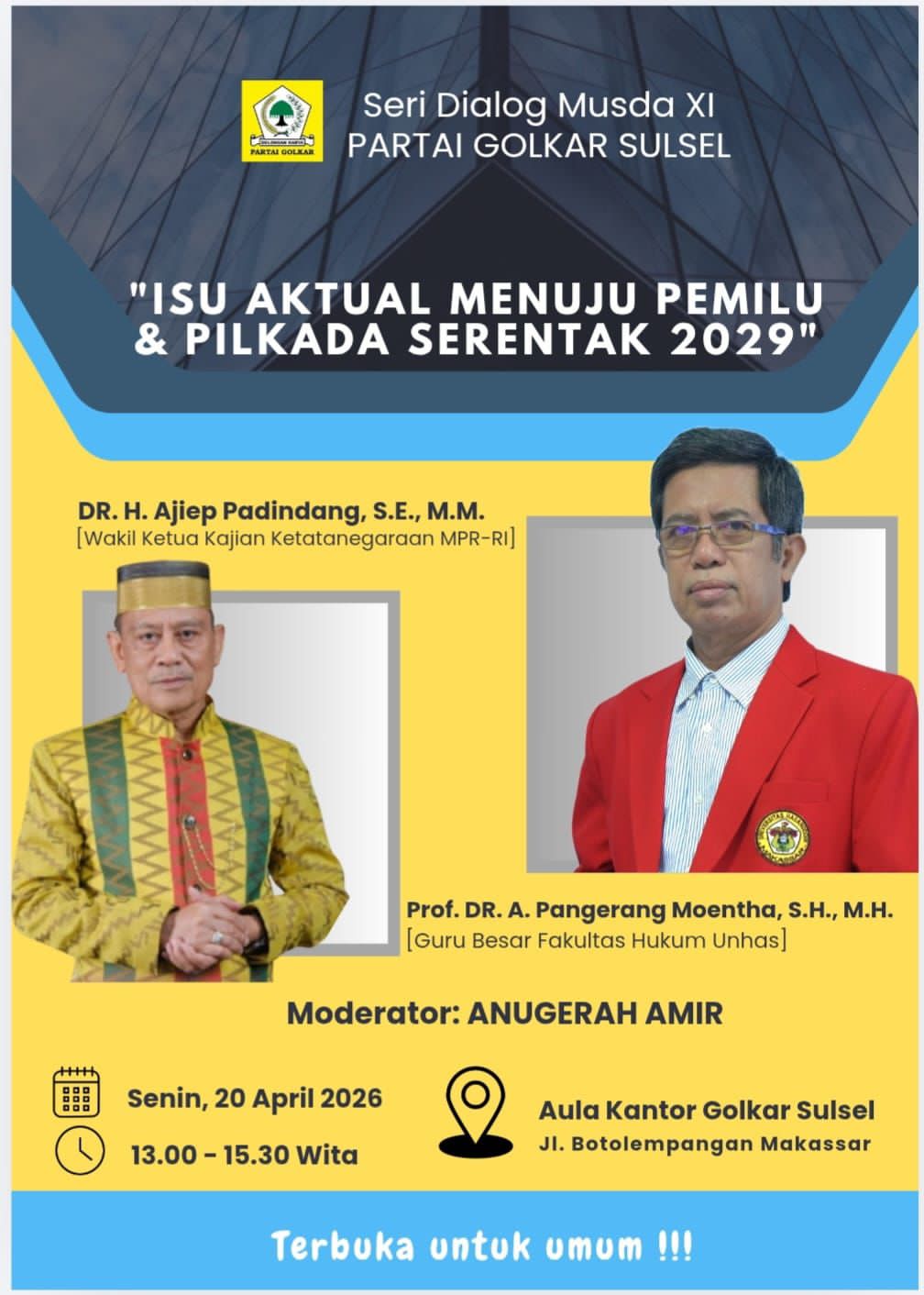 Sebelum Musda, Golkar Sulsel Kumpulkan Pakar Bahas Dinamika Politik Jelang 2029