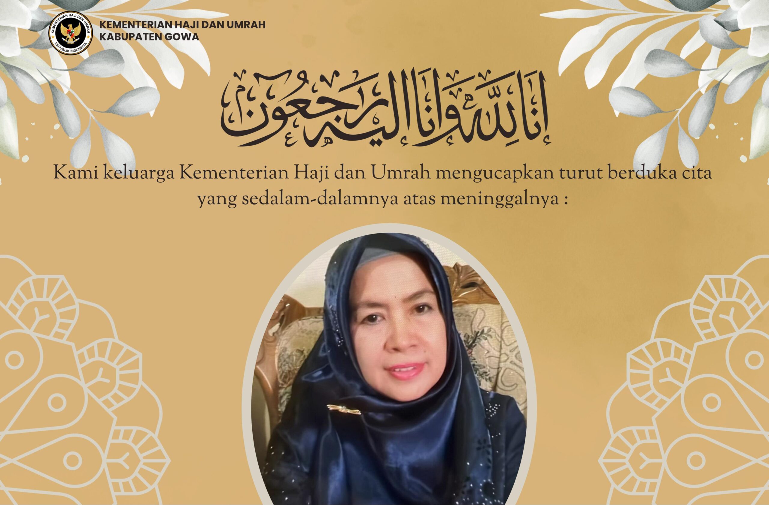 Jemaah Haji Asal Kabupaten Gowa, Sulawesi Selatan Meninggal di Madinah. (Foto: Dok/Kementerian Haji dan Umrah, Kabupaten Gowa)