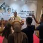 Wali Kota Makassar, Munafri Arifuddin, usai mengikuti rapat koordinasi terkait expose desain pedestrian Kota Makassar di Kantor Balai Kota Makassar