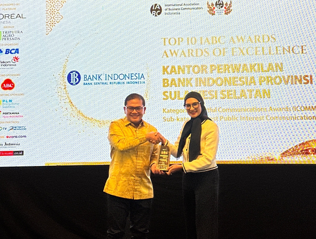 BI Sulsel Raih Dua Penghargaan IABC Indonesia Awards 2026